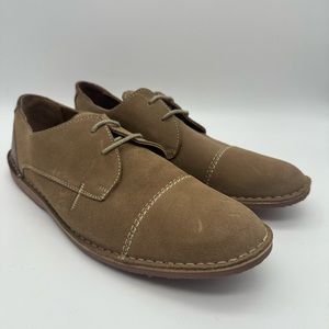 BRAND NEW STUDIO INK Cap Toe Oxfords Tan Suede Mens Size 10M